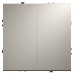 Выключатель с самовозвратом встраиваемый VOLTUM S70 двухклавишный 10А, (кашемир)