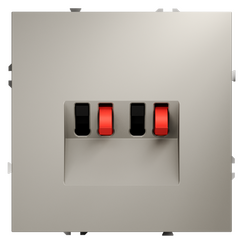 Розетка акустическая встраиваемая VOLTUM S70 4-местная, (кашемир)