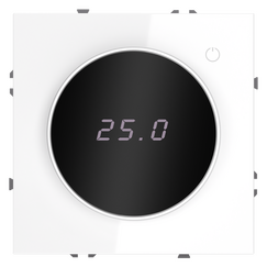 Терморегулятор электронный VOLTUM S70 с индикацией и датчиком, для теплого пола, (белый глянцевый)