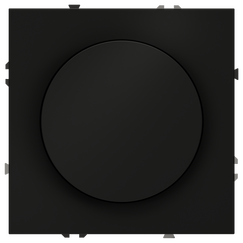 Светорегулятор встраиваемый VOLTUM S70 поворотно-нажимной 600 Вт, (черный матовый)