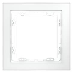 Рамка стеклянная VOLTUM S70 на 1 пост, (белый,матовый,стекло)