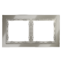 Рамка стеклянная VOLTUM S70 на 2 поста, (шелк, стекло)