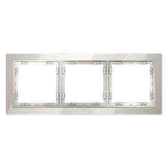 Рамка стеклянная VOLTUM S70 на 3 поста, (кашемир, стекло)