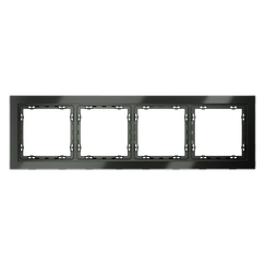 Рамка стеклянная VOLTUM S70 на 4 поста, (титан, стекло)