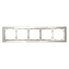Рамка стеклянная VOLTUM S70 на 5 постов, (кашемир, стекло)