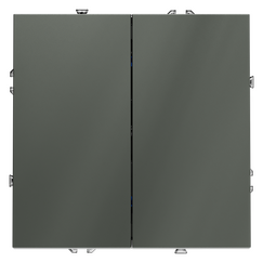 Выключатель встраиваемый VOLTUM S70 двухклавишный 10А, (титан)