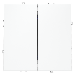 Выключатель с самовозвратом встраиваемый VOLTUM S70 двухклавишный 10А, (белый матовый)