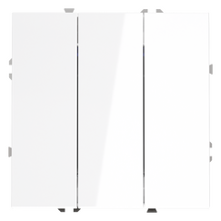 Выключатель встраиваемый VOLTUM S70 трехклавишный 10А, (белый глянцевый)