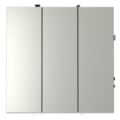 Выключатель встраиваемый VOLTUM S70 трехклавишный 10А, (сталь)