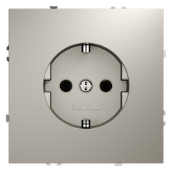 Розетка встраиваемая VOLTUM S70 с заземлением 16А, (кашемир)