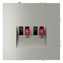 Розетка акустическая встраиваемая VOLTUM S70 4-местная, (сталь)