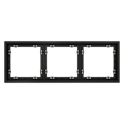 Рамка пластиковая VOLTUM S70 на 3 поста, (черный матовый)
