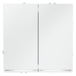 Выключатель встраиваемый VOLTUM S70 двухклавишный с подсветкой 10А, (белый матовый)