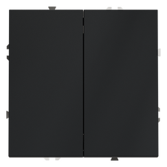 Выключатель с самовозвратом встраиваемый VOLTUM S70 двухклавишный 10А, (графит)