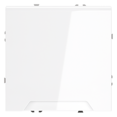 Розетка встраиваемая VOLTUM S70 с заземлением, защитными шторками и крышкой 16А, (белый глянцевый)