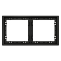 Рамка пластиковая VOLTUM S70 на 2 поста, (черный матовый)