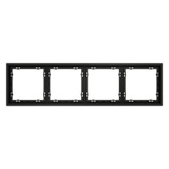 Рамка пластиковая VOLTUM S70 на 4 поста, (черный матовый)