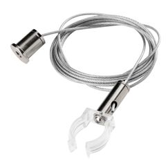 442890 Подвесное крепление (со стопором троса) с клипсой для силиконового профиля D28мм H195мм(1шт)