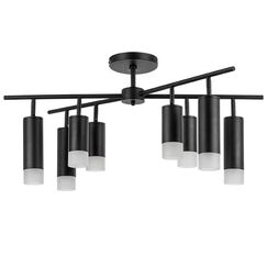 LR7283748741 Люстра RULLO 8х50W GU10 ЧЕРНЫЙ (571728+214437-4+214487-4+202431-8)