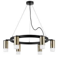 LR0163161 Люстра RULLO 6х50W GU10 ЧЕРНЫЙ/БРОНЗА (571016+214431-6+202431-6)