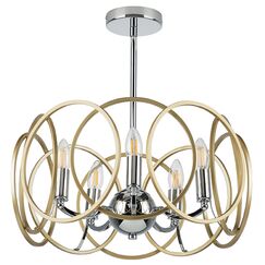 713053 Люстра REGOLO 5х40W E14 ХРОМ/ЗОЛОТО