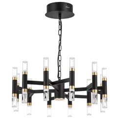 734247 Люстра IRIS 76W LED 3148LM 120G ЧЕРНЫЙ/ЗОЛОТО 3000K