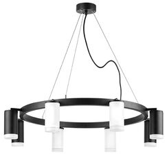 LR0183643740 Люстра RULLO 8х50W GU10 ЧЕРНЫЙ/БЕЛЫЙ (571018+214436-4+214437-4+202430-8)