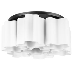 802077 Люстра NUBI 7х40W E27 ЧЕРНЫЙ МАТОВЫЙ/БЕЛЫЙ