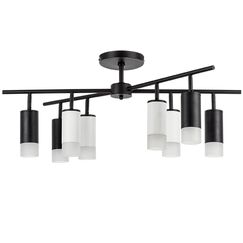 LR7283743641 Люстра RULLO 8х50W GU10 ЧЕРНЫЙ/БЕЛЫЙ (571728+214437-4+214436-4+202431-8)