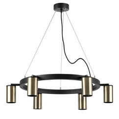 LR016316 Люстра RULLO 6х50W GU10 ЧЕРНЫЙ/БРОНЗА (571016+214431-6)