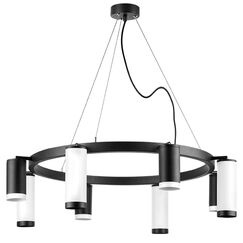LR01837486476 Люстра RULLO 8х50W GU10 ЧЕРНЫЙ/БЕЛЫЙ (571018+214437-4+214486-4+203437-4+203436-4)