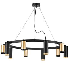 LR02040587570 Люстра RULLO 10х50W GU10 ЧЕРНЫЙ/ЗОЛОТО (571020+214440-5+214487-5+203437-5+203440-5)