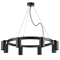 LR018378 Люстра RULLO 8х50W GU10 ЧЕРНЫЙ (571018+214437-8)