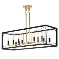 713427 Люстра REGOLO 12х40W E14 ЧЕРНЫЙ МАТОВЫЙ/ЗОЛОТО