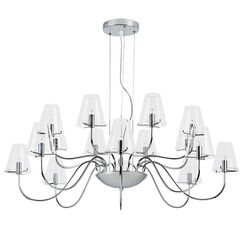 758164 Люстра подв. DIAFANO 16х40W G9 ХРОМ/ПРОЗРАЧНЫЙ