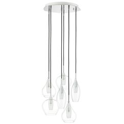 803061 Подвес PENTOLA 6х25W G9 ХРОМ/ПРОЗРАЧНЫЙ