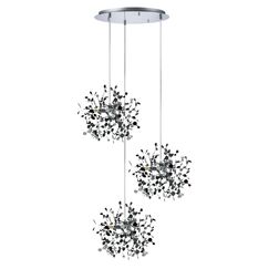 L3PR721134 Подвес тройной круглый EXTRA 3x3x5W(led) G9  (721134 - 3 + 572134 -1) ХРОМ