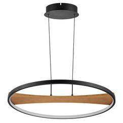 723127 Люстра LODI LED 36W 2880LM ЧЕРНЫЙ/ДЕРЕВО 3000K