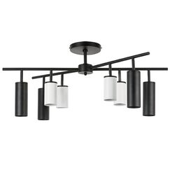 LR728364874 Люстра RULLO 8х50W GU10 ЧЕРНЫЙ/БЕЛЫЙ (571728+214436-4+214487-4)