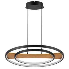 723227 Люстра LODI LED 43W 3440LM ЕРНЫЙ/ДЕРЕВО 3000K