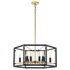 713327 Люстра REGOLO 12х40W E14 ЧЕРНЫЙ МАТОВЫЙ/ЗОЛОТО