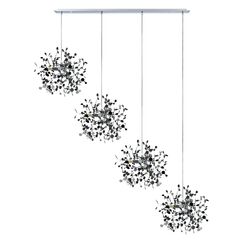 L4PL721134 Подвес четверной линейный EXTRA 4x3x5W(led) G9  (721134 - 4 + 572144 -1) ХРОМ