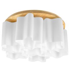 802075 Люстра NUBI LEGNO 7х40W E27 СВЕТЛОЕ ДЕРЕВО/БЕЛЫЙ