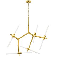 742103 Люстра STRUTTURA 10х6W (led) G9 ЗОЛОТО МАТОВЫЙ
