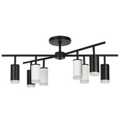LR7283743640 Люстра RULLO 8х50W GU10 ЧЕРНЫЙ/БЕЛЫЙ (571728+214437-4+214436-4+202430-8)