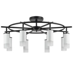 LR7183681 Люстра RULLO 8х50W GU10 ЧЕРНЫЙ/БЕЛЫЙ (571718+214436-8+202431-8)