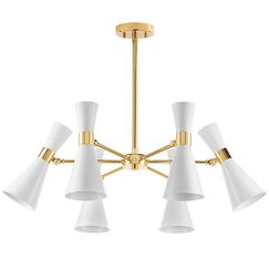 816066 Люстра DUMO 6х40W E14 БЕЛЫЙ МАТОВЫЙ/ЗОЛОТО