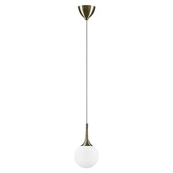 813011 Подвес GLOBO 1х40W E14 electroplating bronze/white