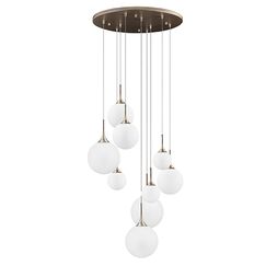 813093 Люстра GLOBO 9х40W E14 champagne gold/white