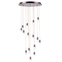 757161 Люстра CONE LED 80W 4480LM КОФЕЙНЫЙ/БЕЛЫЙ/ПРОЗРАЧНЫЙ 3000K